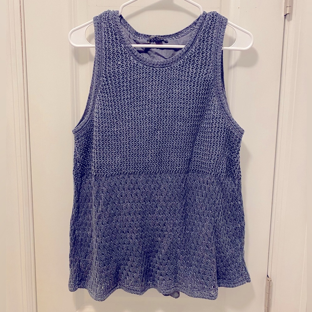 Ann Taylor Woven Linen/Cotton Sleeveless Top